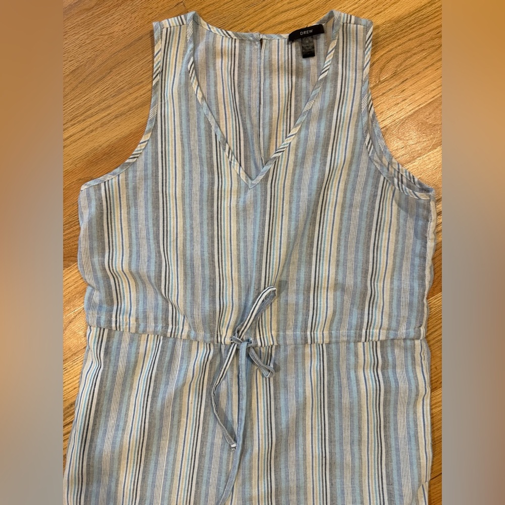DREW Gray Jumpsuit with Relaxed Fit and Drawstring Waist - Picture 3 of 12